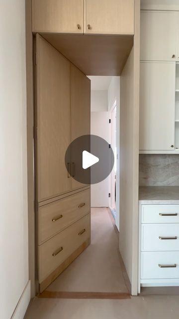 BRADLEY LEAVITT on Instagram: "With every architectural design, it is sometimes difficult to have a Symmetrical layout each time due to lot size constraints. It’s so important to think through all of the details at preconstruction. When you Coordinate early on you can work through a wonderful layout. This hidden door is an exact replica of the kitchen cabinetry. Gives us that perfect symmetrical look well, still providing access to the backside of the house.  Architecture @hebdonstudios  Design @tamifaulknerdesign  Build and video @cannon_aftconstruction @jessefitton @emily_aftconstruction @lewisnewbuild  . . . . #Kitchen #KitchenDesign #AFTConstruction #Cabinetry #Pantry #HiddenDoor #Hideaway" Concealed Doors In Wall Kitchen, Kitchen Hidden Pantry Door, Kitchen Hidden Door To Pantry, Hidden Door Pantry, Hidden Door In Kitchen, Pantry Hidden Door, Hidden Kitchen Door, Hidden Pantry Door In Kitchen, Kitchen Hidden Door