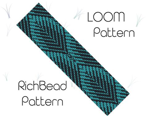 Loom Patterns Beads Free, Bead Loom Bracelets Patterns, Seed Bead Bracelet Pattern, Art Deco Beading, Easy Beading, Seed Bead Bracelet Patterns, Beaded Patterns, Beading Loom, Loom Craft