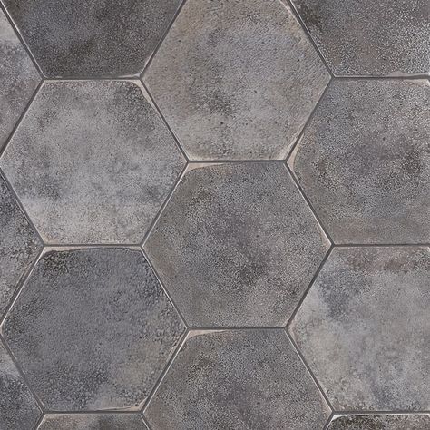 Artmore Tile 16-Pack Antracite 9-in x 11-in Polished Porcelain Stone Look Floor and Wall Tile in the Tile department at Lowes.com Dark Tile Bathroom Floor, Grey Hexagon Tile, Dark Tile Bathroom, Lowes Tile, Stone Floor Bathroom, Dark Kitchen Floors, Hexagon Tile Bathroom, Tile Bathroom Floor, Artmore Tile