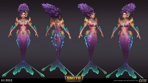 Mermaid Concept Art, Mermaid Concept, Mermaid Goddess, Sea Nymph, Sea Goddess, Mermaid Stuff, Delivery App, Children Book, Lol League Of Legends