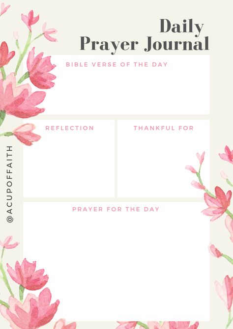 Devotional Journal Ideas, Journal Cutouts, Ipad Templates, Diy Prayer Journal, Prayer Journal Prompts, Bible Planner, Megan Kelly, Prayer Journal Template, Prayer Journal Printable