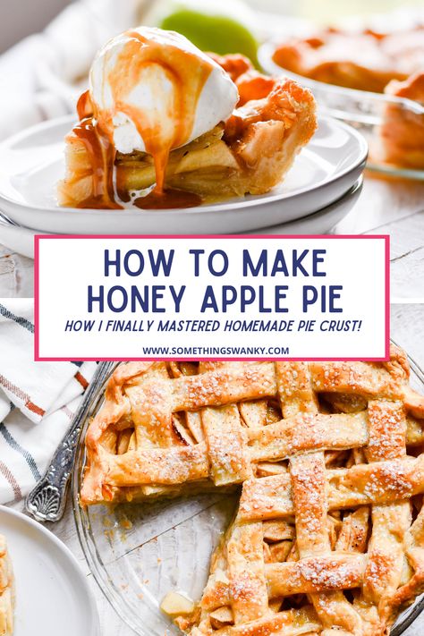 This Honey Apple Pie Recipe is a great option for your Thanksgiving table this year. This post will provide  you with all the tools you need to make your apple pie the star of your holiday desserts! Honeycrisp Apple Pie Recipe, Honey Crisp Apple Pie, Apple Pie Crust, Pastry Pie Crust, Apple Pie Recipe, Pastry Pie, Homemade Pie Crusts, Sweet Treats Recipes, Pie Crust Recipes