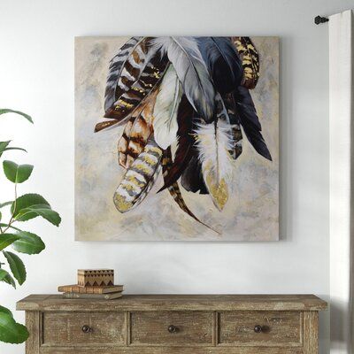 Paintings Of Feathers On Canvas, Hand Painted Textures, Square Wall Art, Pheasant Feathers, Feather Painting, Gold Leaf Painting, French Girls, Canvas Art Wall Decor, Beginner Painting