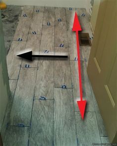 More tips, tricks, and tools for installing wood look tile flooring. Best patterns, floor flatness, grout joint size, & tile leveling systems for large tile Black Wood Tile, Wood Look Tile Flooring, Wood Tile Floor Kitchen, Bathroom Floor Tile Patterns, Porcelain Wood Tile Floor, Tile Floor Kitchen, Wood Tile Floor, Wood Grain Tile, Wood Look Tile Floor