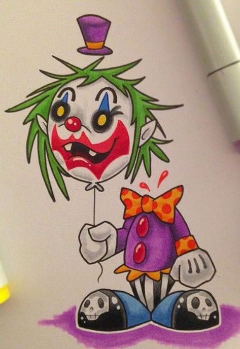 Crazy Clown Drawing, Graffiti Art Drawing Characters, Clown Graffiti, Clowns Drawing, Scary Doodles, Scary Clown Drawing, Clown Drawing, Scary Drawings, Chicano Drawings