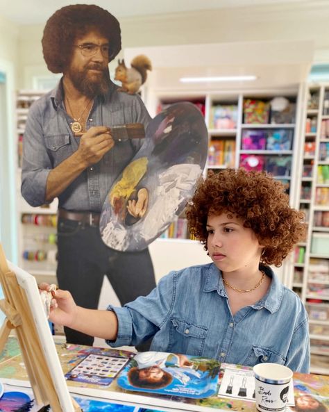 Hosting a Virtual Bob Ross Painting Party - Jennifer Perkins Bob Ross Party, Bob Ross Birthday, Prime Party, Hamptons Party, Theme Party Ideas, Glamping Party, Bob Ross Paintings, Fun Party Themes, The Joy Of Painting