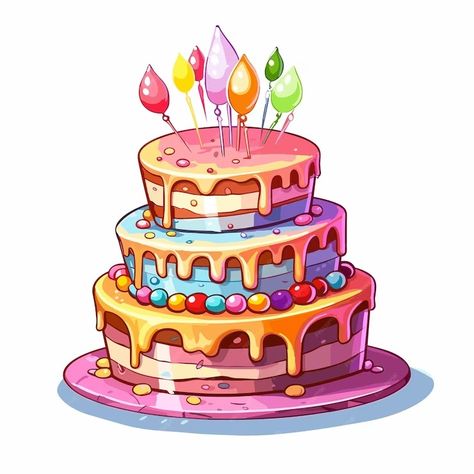 Premium Vector | Birthday cake cartoon illustration isolated on white background Birthday Cake Cartoon, Birthday Cake Illustration, Cake Cartoon, Cake Vector, Cake Illustration, Birthday Special, Cartoon Illustration, Birthday Theme, Premium Vector