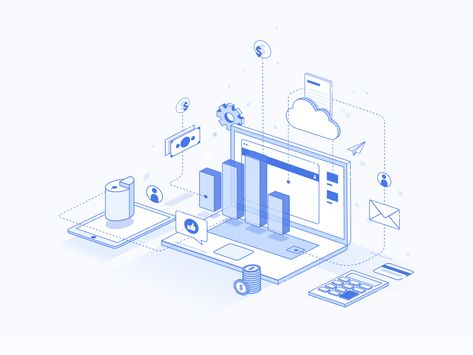 Simple Isometric Illustration, Platform Illustration, Apps For Drawing, Drawing Software, Data Design, Isometric Art, Isometric Design, Isometric Illustration, Business Illustration