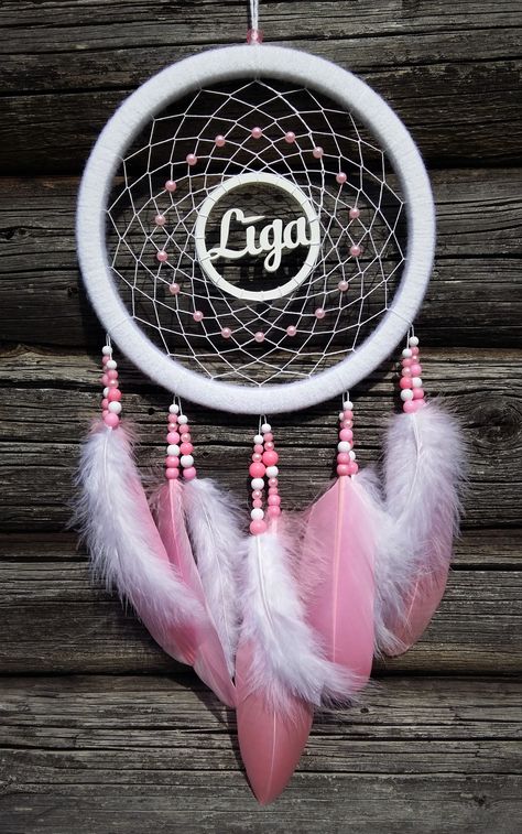 Name dream catcher by individual order Līga Hand made with love instagram@SleepyCathomedecor Dream Catcher With Name, Dream Catchers, Made With Love, Dream Catcher, With Love, Hand Made, Lily, Quick Saves, Instagram