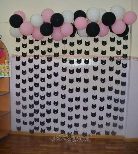 Cat Party Decorations, Kitten Birthday Party, Cat Baby Shower, Cat Themed Parties, Cat Themed Birthday Party, Kitten Party, Kitten Birthday, Second Birthday Ideas