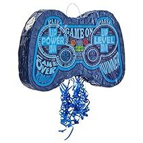 Video Game Pinata, Gamer Party Decorations, Boy Sleepover, Boys 16, Gamer Party, Birthday Party Games For Kids, Gamer Birthday, Blue Tissue Paper, Video Game Party