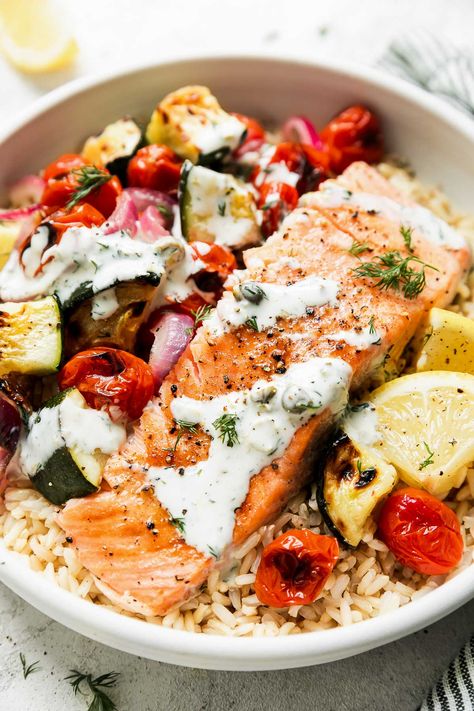 Veggie Sides For Salmon, Roasted Vegetables And Salmon, Fall Fish Recipes, Sides With Salmon, Fall Salmon Recipes, Chi Recipes, Bruschetta Salmon, Sheet Pan Salmon And Veggies, Recipes With Salmon