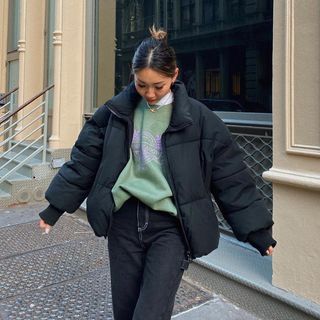 Puffer Outfits, Mode Logos, Puffer Outfit, Subway Style, Looks Pinterest, School Looks, Looks Street Style, Ținută Casual, Puffy Jacket