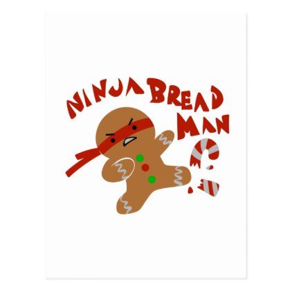 Ninja Bread Man Postcard Ninja Bread Man, Ninjabread Man, Smile Cookies, Bread Card, Dish Towel Crafts, Christmas Jumper Day, Bread Man, Towel Crafts, Christmas Jumper