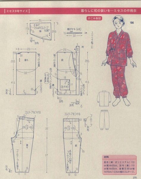 Sewing Pattern Storage, Sewing Patterns Free Beginner, Diy Kimono, Japanese Sewing Patterns, Trendy Sewing Patterns, Pajama Pattern, Lady Boutique, Dress Patterns Free, Japanese Sewing