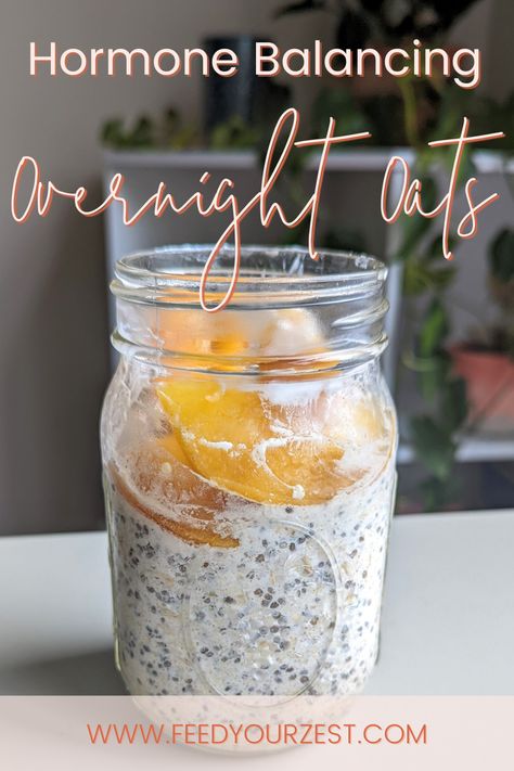 Hormone Balancing Overnight Oats — Online Dietitian - intuitive nutrition therapy for fertility & pregnancy Hormone Reset Diet Recipes, Hormone Reset Diet, Portable Breakfast, Bike Commute, Healthy Overnight Oats, Nutrition Therapy, Hormone Balancing Diet, Foods To Balance Hormones, Seed Cycling