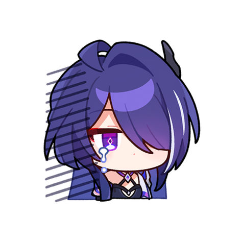 Acheron | Emoji | Honkai Star Rail Hsr Emojis, Haori Ideas, Hsr Chibi, Raiden Mei, Text Stickers, Animal Crossing Funny, Reaction Images, Star Trails, Anime Expressions