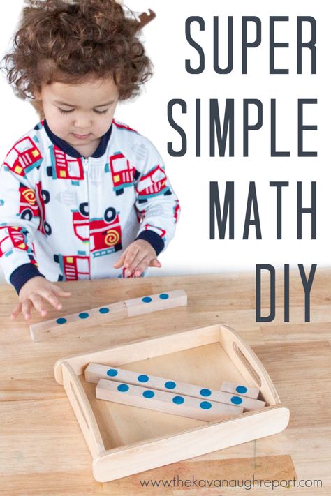 A Super Easy Math DIY for Preschoolers Math At Home, Alphabet Lesson Plans, Preschool Curriculum Free, Montessori Shelves, Diy Montessori Toys, Preschool Activities At Home, Natural Learning, Easy Math, Diy Montessori