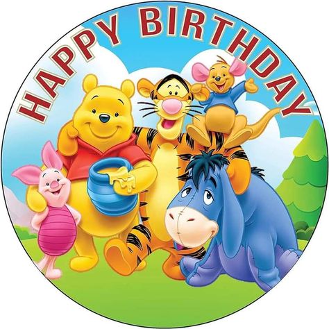 Winnie Phoo, Eeyore Pictures, Cute Winnie The Pooh, Happy Birthday Cakes, Disney Mickey, Scrapbook Pages, Winnie The Pooh, Happy Birthday, Cake