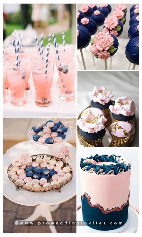 Classic Wedding Color Palettes to Steal: Navy Blue and Blush | Baby gender reveal party decorations, Gender reveal decorations, Gender reveal party decorations Navy And Blush Pink Gender Reveal, Blue Pink Party Decoration, Navy Blue Pink Gold Gender Reveal, Navy Blue And Blush Pink Gender Reveal, Gender Reveal Ideas Navy And Pink, Gender Reveal Not Pink And Blue, Navy And Dark Pink Wedding, Navy And Blush Gender Reveal Decorations, Gender Reveal To Coworkers