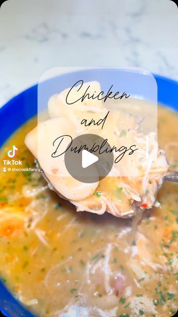 Shaquane Dantzler on Instagram: "Y’all know as soon as fall hit it’s time for 
Chicken and Dumplings! This time I used @campbells cream of celery and cream of chicken. Full recipe is in the video! 

Recipe Corrections: 
1/4 stick of butter goes in with the veggies 
1/2 cup of heavy cream at the end." Cream Of Celery, Chicken And Dumplings, Cream Of Chicken, Stick Of Butter, Heavy Cream, Dumplings, Celery, New Recipes, The End