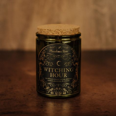 Witching Hour | 100% Soy candle with a vintage & gothic aesthetic – Phantom Row Wood Witch, Glow Water, Crooked Tree, Sacred Groves, Enchanted Wood, Key Notes, Cottage By The Sea, Perfect Desk, Bramble