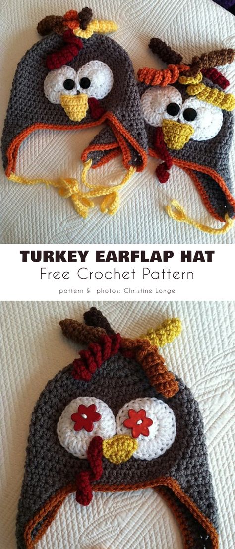 Turkey Earflap Hat Turkey Hat Crochet Pattern, Adult Crochet Turkey Hat Free Pattern, Free Crochet Turkey Hat Pattern, Crochet Turkey Hat Pattern Free, Crochet Baby Turkey Hat Free Pattern, Turkey Crochet Hat Pattern Free, Crochet Thanksgiving Hat, Turkey Hat Crochet, Turkey Crochet Hat