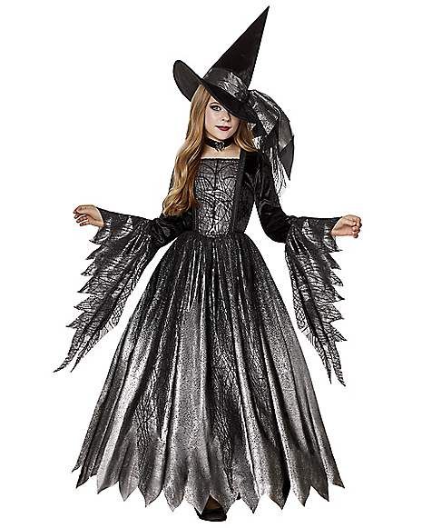 Scary Witch Costume, Black Witch Dress, Kids Witch Costume, Witch Costume Diy, Spirit Halloween Costumes, Halloween Kids Costumes Girls, Classic Halloween Costumes, Celestial Magic, Kids Costumes Girls