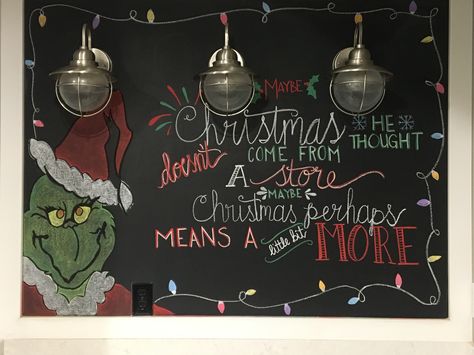 The Grinch Chalkboard Art, Grinch Chalkboard Ideas, Christmas Chalkboard Art Grinch, Grinch Chalkboard Art, Grinch Chalkboard, Christmas Chalk, Christmas Chalkboard Art, Chalkboard Ideas, Christmas Chalkboard