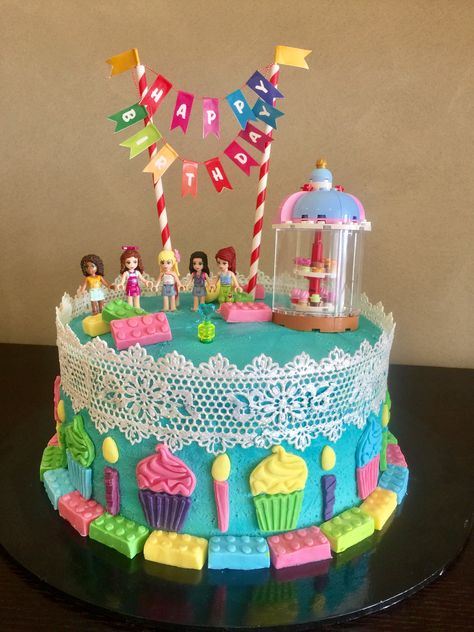 Polly Pocket Cake, Polly Pocket Birthday Party, Polly Pocket Birthday Party Ideas, Playdough Cake Birthday, Birthday Cake Playdough, Lego Girls Cake, Lego Girls Birthday Party, Lego Friends Birthday Cake, Lego Friends Cake