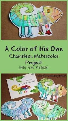 A Color Of His Own, Chameleon Watercolor, Classic Kids Books, Preschool Colors, Watercolor Projects, Aktivitas Montessori, E Mc2, Preschool Books, Kindergarten Art