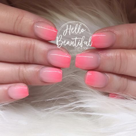 Coral Ombre Nails Summer, Coral Ombre Nails, Mom Nails, Ombre Gel Nails, Coral Ombre, Light Elegance, Hard Gel, Ombre Nails, Stylish Nails