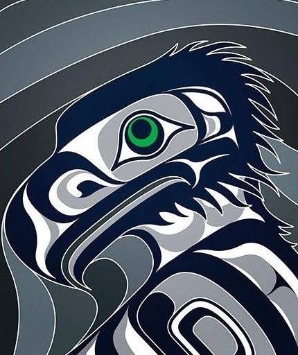 Arte Haida, Legion Of Boom, Native Artwork, Seattle Seahawks Football, Pacific Northwest Art, Haida Art, Seahawks Football, Northwest Coast, Indigenous Art