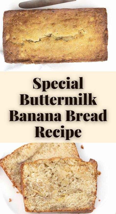 Buttermilk Banana Bread is a certainty in my life… I know I love it and I know I always will! This recipe is special not only because of the sweet, moist, and delicate crumb but because it turns out very light in color, something that is not the norm when making banana bread! Banana Bread Recipe Using Buttermilk, Banana Bread Recipie, Buttermilk Banana Bread Recipe, Low Sugar Banana Bread, Nana Bread, Making Banana Bread, Buttermilk Banana Bread, Super Moist Banana Bread, Cinnamon Banana Bread