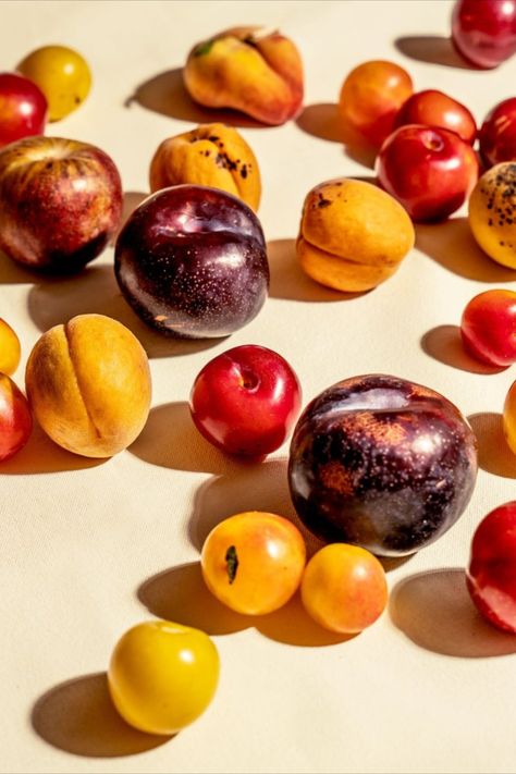 Peaches, plums, nectarines, oh my! Whether you call them stone fruit or drupes, these treats peak in July and August, which makes it the perfect time to get cooking with them. So how the heck can you incorporate stone fruit into sweet and savory dishes alike? We’ve got you covered with 11 go-to recipes for juicy, seasonal stone fruit. Peach Photoshoot, Food Poetry, Spring Fruits, Macro Food Photography, Misfits Market, Vegetables Photography, Spring Fruit, Food Art Photography, Fruits Photos