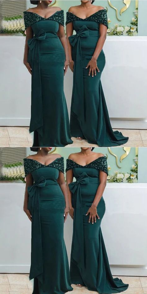 Green Off Shoulder Mermaid Cheap Long Bridesmaid Dresses Online,WG1658 – SposaDresses Bridal Satin Dress, Cheap Long Bridesmaid Dresses, African Bridesmaids, Mermaid Long Bridesmaid Dresses, African Bridesmaid Dresses, Cheap Bridesmaid Dresses Online, Gorgeous Bridesmaid Dresses, Dresses Western, Corporate Dress