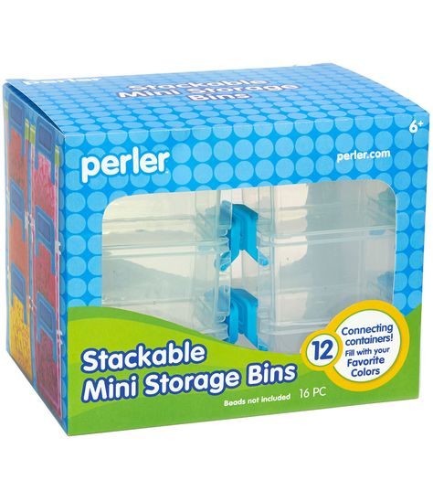 Bead Organizer, Stackable Storage Bins, Bead Organization, Diy Perler Bead Crafts, Bead Storage, Mini Storage, Diy Perler Beads, Household Organization, Stackable Storage