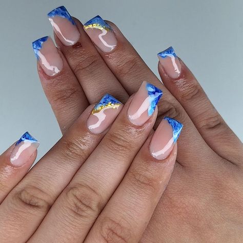 BIAB! Blue vibes this time💙 #biab #bluesky #bluenails #nailtech #fyp #nailinspo Blue Biab Nails, Biab Nails, Blue Vibes, Ciao Bella, Cute Acrylic Nails, Blue Nails, Nail Tech, Nail Inspo, Blue Sky