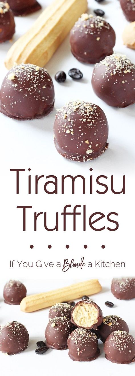 Tiramisu Flavors, Tiramisu Truffles, Italian Biscuits, No Bake Recipe, Candy Truffles, Truffle Recipe, Oreo Dessert, Best Food Ever, Homemade Candies