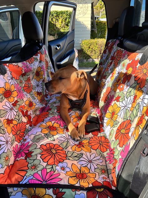 Pet Seat Cover Back Car Seat Cover Seat Covers for Car Car - Etsy Backseat Dog Cover, Boho Seat Covers Car, Dog Car Cover, Etsy Dog Stuff, Cottage Core Car Decor, Car Seat Covers Aesthetic, Cute Seat Covers For Cars, Back Seat Car Decor, Car Backseat Aesthetic