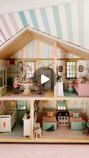 Ashley Wilson 🏡 DIY + Decor Blogger on Instagram: "My super power is making things cute 😂💪🏻

The IKEA Flisat dollhouse hack is done! It took 8 days and wow- I loved the creative time!💗

If you can’t afford to makeover your house- try a dollhouse! You can do a full project in 15. It can be done cheaply. And would make a great Christmas present!✨

Want a DM with the tutorial link? Comment link and I’ll send it to you! 🙌🏻

Which room is your favorite?" Flisat Dollhouse Hack, Ikea Dollhouse Makeover, Dollhouse Hack, Ikea Flisat Dollhouse, Flisat Dollhouse, Ashley Wilson, Ikea Dollhouse, Ikea Flisat, Dollhouse Toys