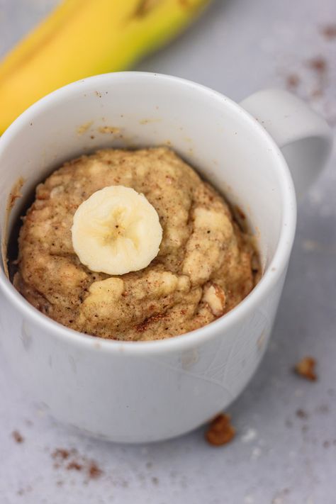 Banana Mug Cake Recipe Banana Mug Cake Recipe, Mug Cake Eggless, Pudding Cake Mix, Mug Cupcake, Banana Mug Cake, Chocolate Banana Bread Recipe, Microwave Dessert, Fast Desserts, Banana Brownies