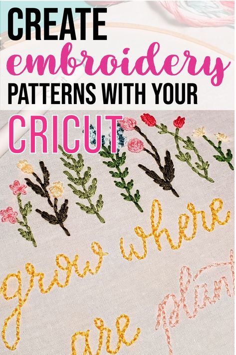 Vinyl And Embroidery, Create Embroidery Designs, Cricut For Fabric, Cricut Cross Stitch, Vinyl And Embroidery Shirt, Embroidery Projects Machine, Make Embroidery Pattern, How To Put Embroidery Pattern On Fabric, Embroidery With Cricut