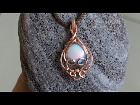 Amulet With Round Cabochon Wire Wrapping Tutorial - YouTube Cabochon Tutorial, Wire Wrapped Cabochon, Wrapping Tutorial, Wire Wrap Cabochon, Wire Wrapping Tutorial, Bohemian Style Jewelry, Bohemian Style, Wire Wrapped, Wire Wrapping