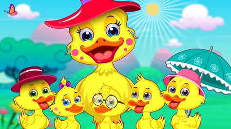 Ducks Nursery, Five Little Ducks, Duck Nursery, Tongue Twisters, Kids Nursery Rhymes, Little Duck, Nursery Rhyme, Nursery Rhymes, Ducks