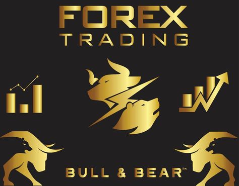 Forex trading Gold Bull And Bear Forex Logo, Bulls And Bears, Bull And Bear, Bears Logo, Forex Trading, Vector Art, Bears, Vector Free, Royalty