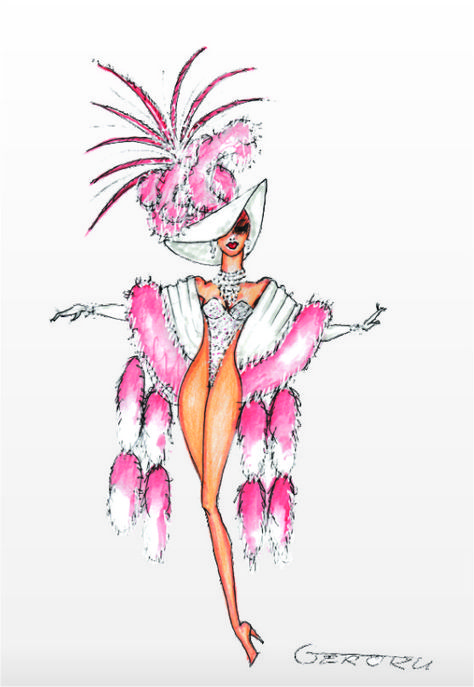 Show- Girl Show Girl Aesthetic, Showgirl Tattoo, Show Girl Costume, Oud Hollywood, Carnival Fashion, Showgirl Costume, Show Girl, Fashion Illustration Collage, Fashion Illustration Sketches Dresses