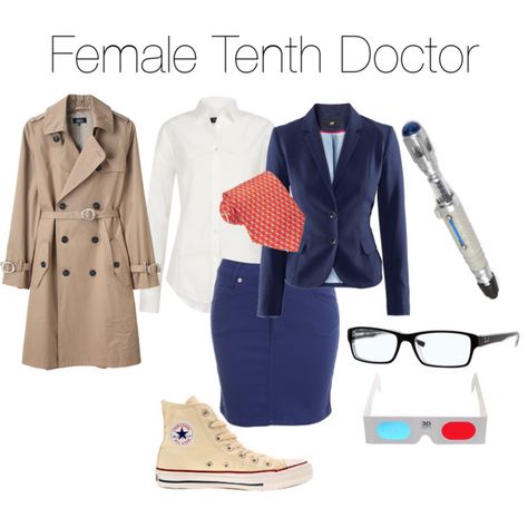 "Female Tenth Doctor" by sad-samantha on Polyvore 10th Doctor Costume, Doctor Who Outfits, Doctor Who Cosplay, Doctor Costume, Everyday Cosplay, Fashion Feminine, 10th Doctor, Tenth Doctor, Casual Cosplay