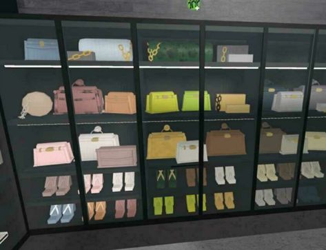 Clothes Shop Bloxburg, Bloxburg Bed Headboard Decals, Bloxburg Wardrobe, Pantry Bloxburg, Store Bloxburg, Bloxburg Clothing Store, Bloxburg Pantry Ideas, Bloxburg Store Ideas, Bloxburg Mansion Ideas