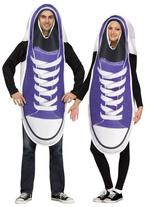 Adult Pair of Sneakers Costume Superhero Duos, Funny Adult Costumes, Karate Kid Costume, Kiss Costume, Troll Costume, Best Couples Costumes, Addams Family Costumes, Villain Costumes, Hollywood Couples